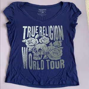 True Religion T Shirt with crystals (navy)